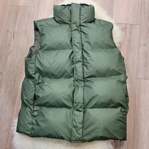 Rains Boxy Puffer Vest Evergreen thermor size XLARGE